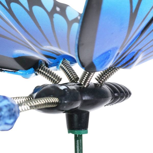 Exhart 6 Piece 4" Windy Wings Butterfly Plant Stake Assortment, 6 x 4.5